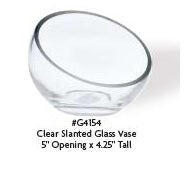 Slanted Glass Bubble Vase