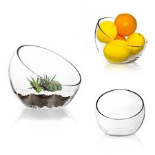 Slanted Glass Bubble Vase